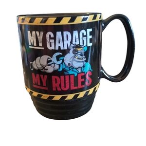 Black 'My Garage My Rules' Mug